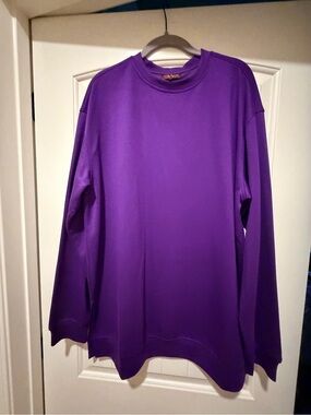 Women's Purple Crewneck Pullover Sweatshirt